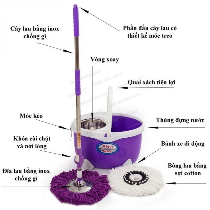 BỘ LAU NHÀ 360 ĐỘ