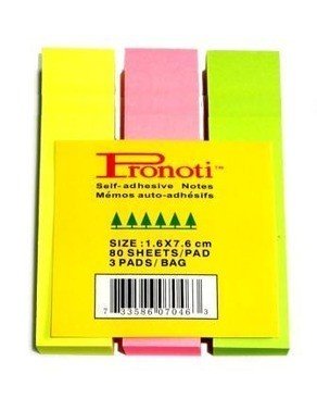 Giấy dính 3 màu Pronoti 1,6x7,6cm
